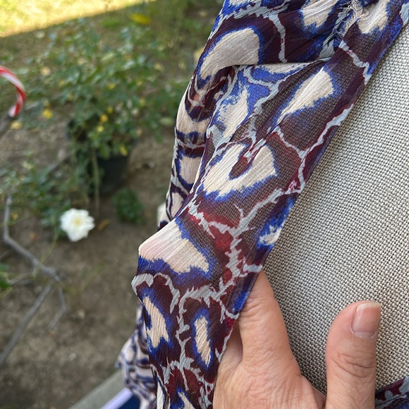 Ba&sh beautiful Robe Cala animal print tiered dress with side zipper and snaps. - Picture 5 of 16